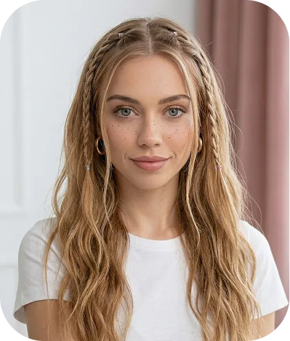 Fresh hair color look